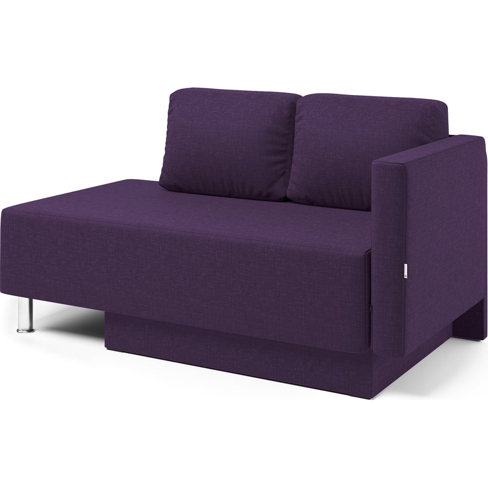 Изображение товара Кушетка Шарм Леон правый рогожка фиолетовая современная мебель для гостиной