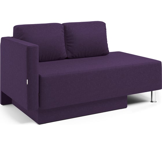 Изображение товара Кушетка Шарм Леон левый, рогожка, фиолетовый 403210073