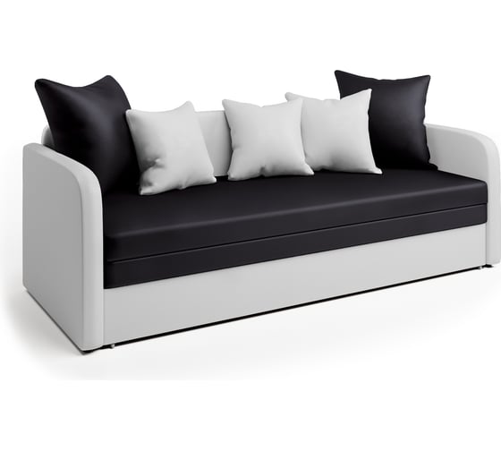 Изображение товара Софа Шарм Трио экокожа, белая и черная 1006023