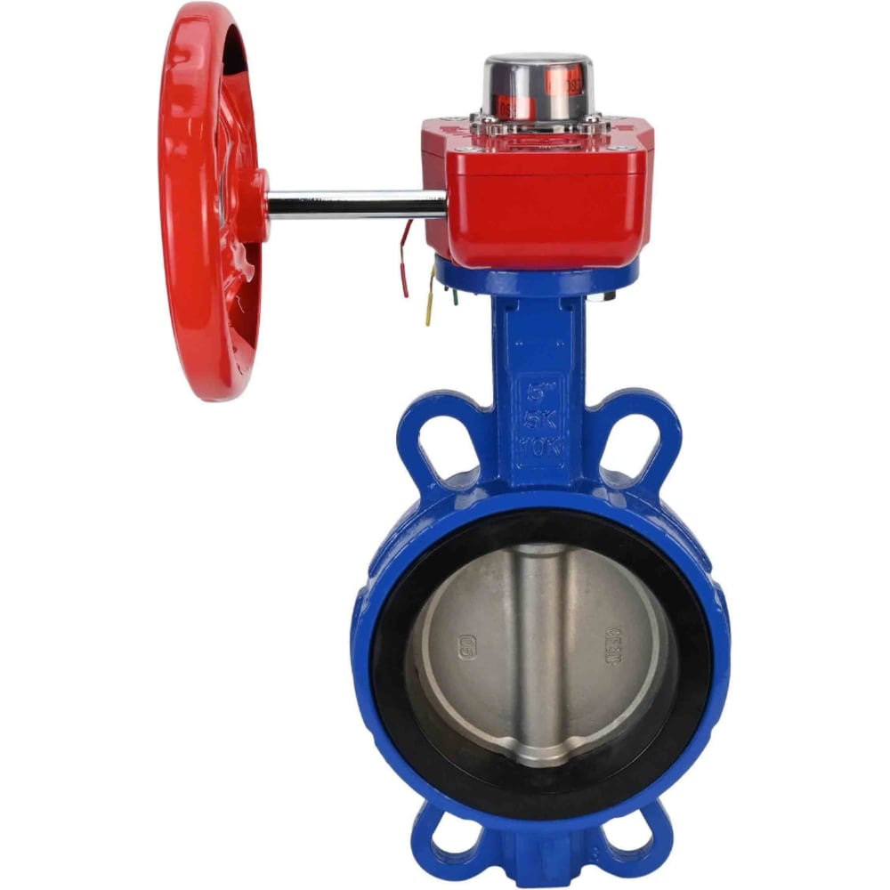 Изображение товара Дисковый поворотный затвор DN.ru GG25-316L-NBR Ду125 Ру16 с редуктором