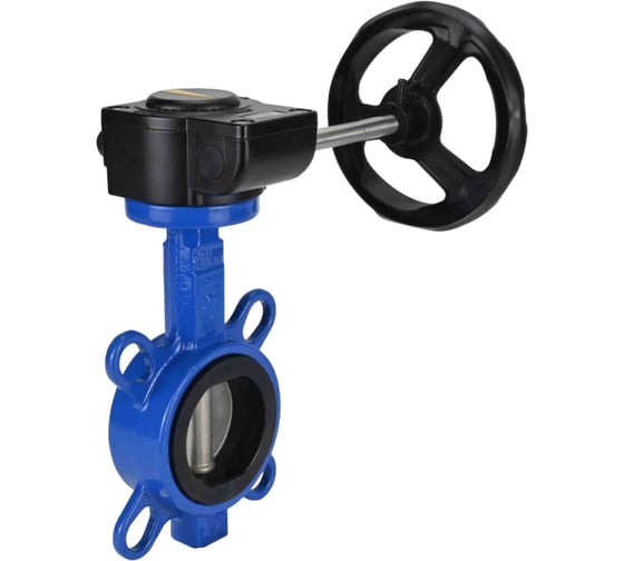 Изображение товара Дисковый поворотный затвор DN.ru GG25-316L-NBR Ду100 Ру16 с редуктором HAM-1 D050-13162