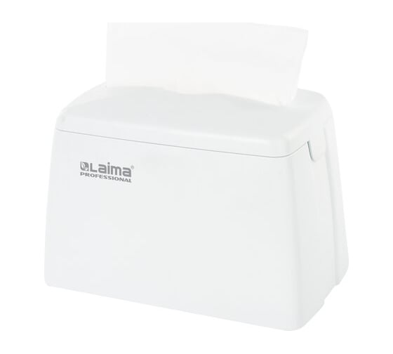 Изображение товара Настольный большой диспенсер для салфеток ЛАЙМА PROFESSIONAL ORIGINAL белый 605771