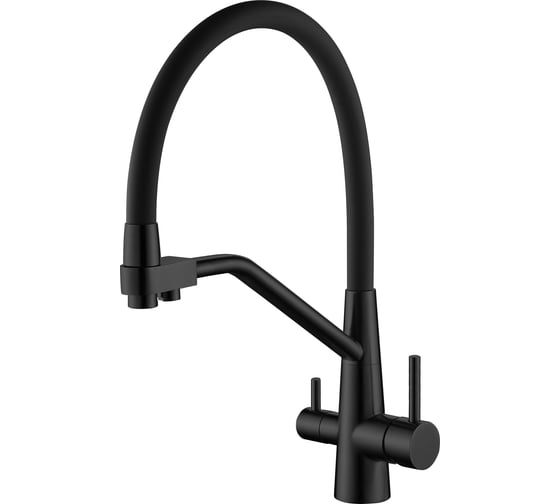 Изображение товара Смеситель для кухни SPLENKA со съемным изливом и подключением к фильтру, черный S71.62.06