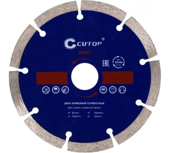 Изображение товара Диск алмазный (180x2.4x8x22.2 мм; сегментный) CUTOP 60-18024
