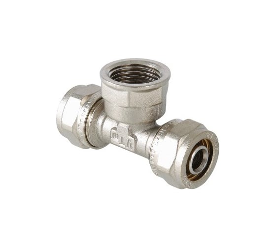 Изображение товара Комплект Valtec _39 VI7 Тройник обжимной с переходом на вн. р. 16x1/2" VTm.332.N.160416 5 штук VT.VI7.K39.332160416.5