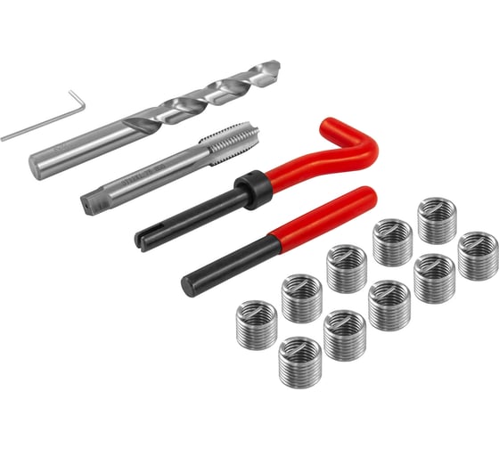Изображение товара Набор для восстановления резьбы Thorvik M12x1.75, 15 предметов TRIS12175 53180