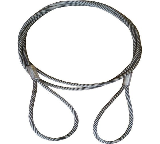 Изображение товара Канатный петлевой строп ТРАСТ УСК1 2.5 т, 2000 мм, опрессовка 4687205380258