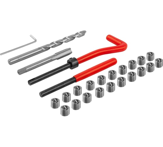 Изображение товара Набор для восстановления резьбы Thorvik TRIS710 M7x1.0, 25 предметов 53185