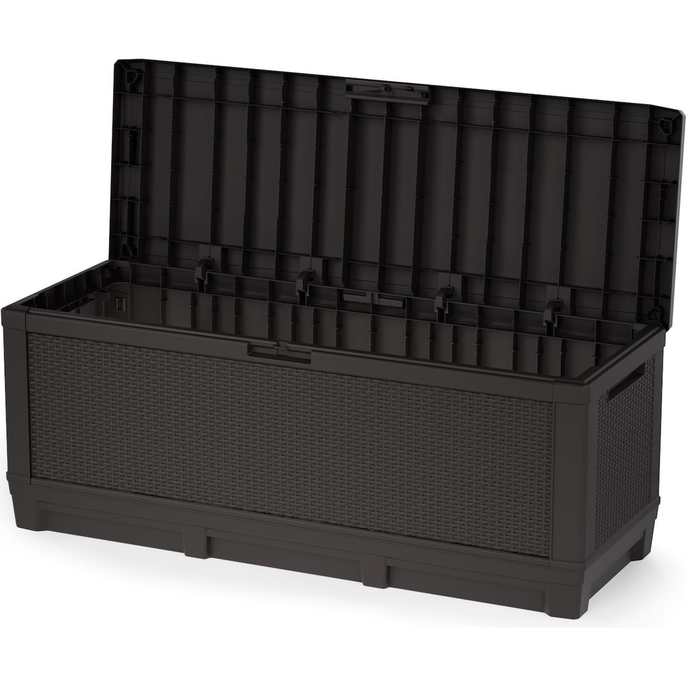 Изображение товара Садовый сундук ЗПИ Альтернатива Ротанг-плюс М8905 мокко практичный и вместительный