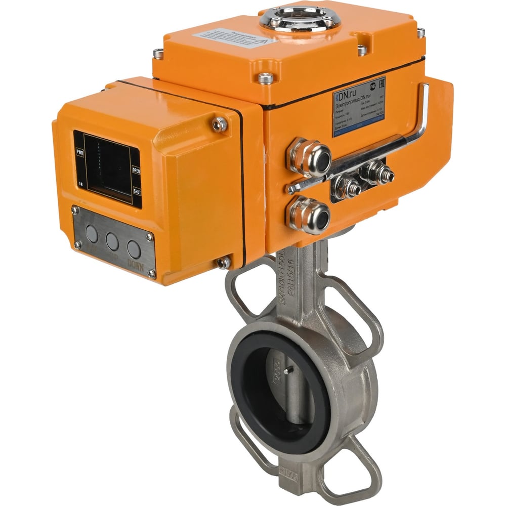 Изображение товара Затвор DN.ru 316L-316L-VITON Ду125 Ру16 с электроприводом QT-010