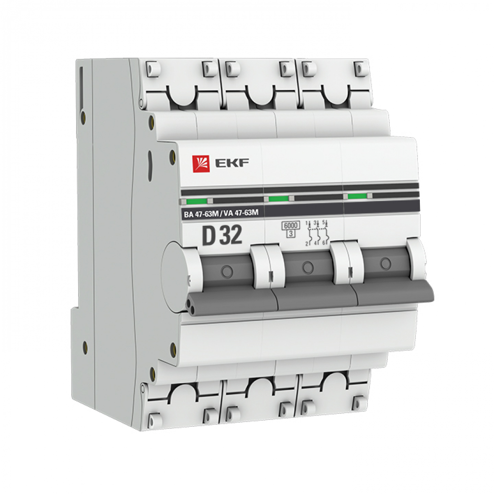 Автоматический выключатель EKF - mcb4763m-6-3-32D-pro