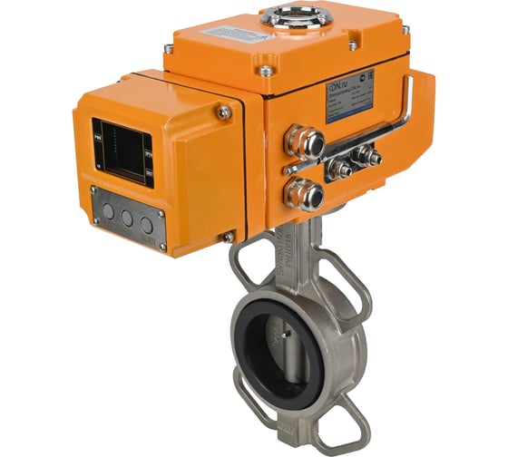 Изображение товара Затвор DN.ru 316L-316L-VITON Ду100 Ру16 с электроприводом QT-010 220В (0-10В) D050-15928