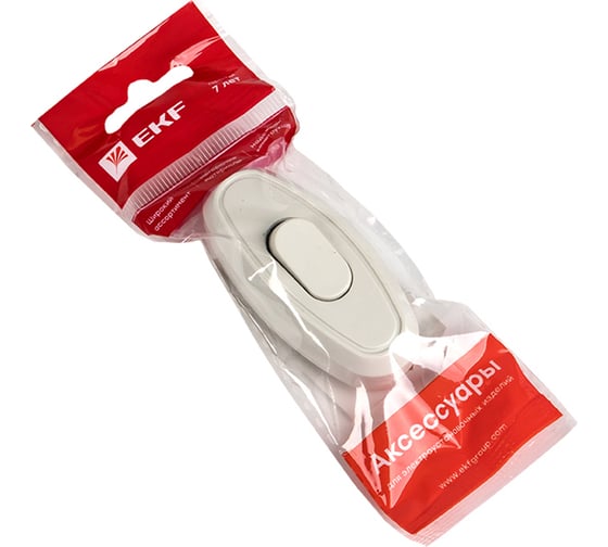 Изображение товара Переключатель бра EKF белый, 6А 250В PROxima APB6-10