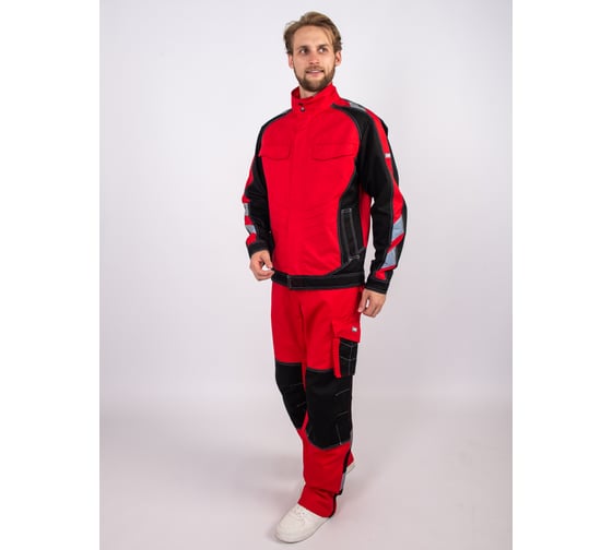 Изображение товара Костюм мужской Антекс Имидж куртка/брюки, красный/черный р.48-50/182-188 ЕР-00000730