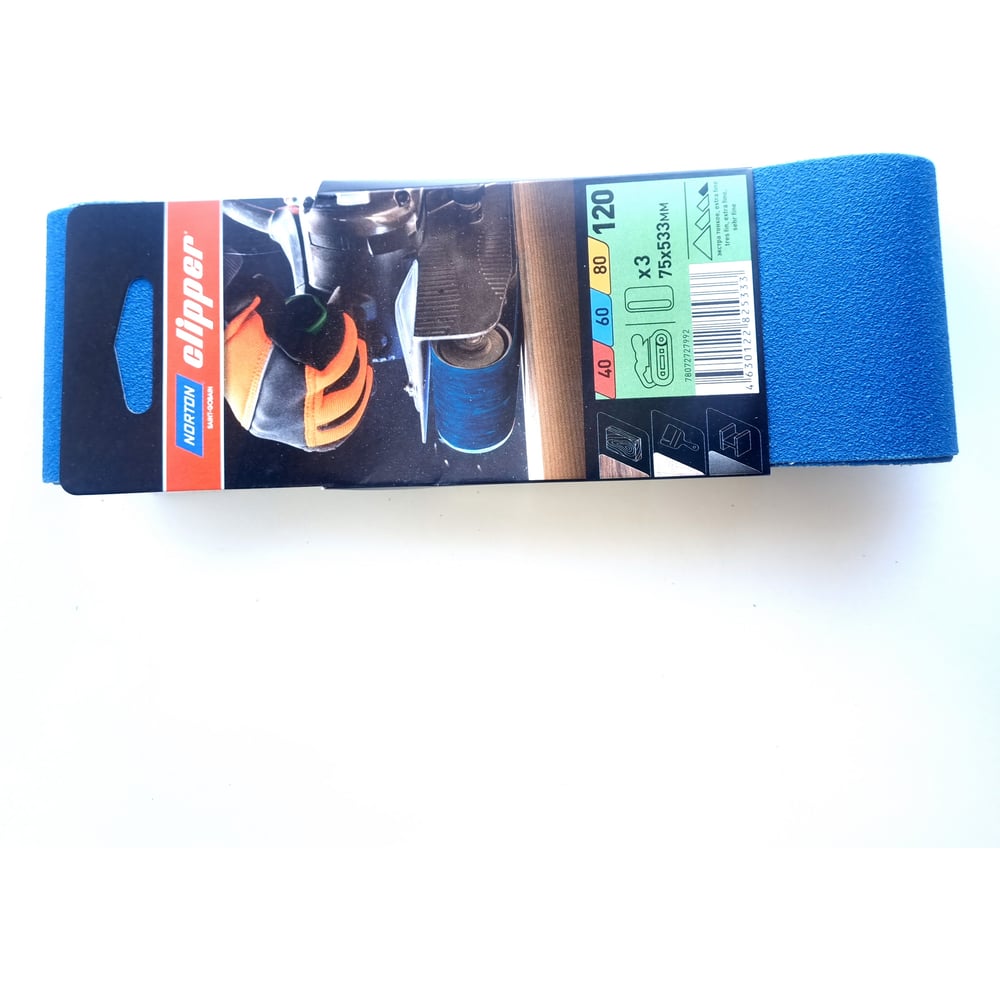 Изображение товара Циркониевая шлифовальная лента 75x533 мм NORTON комплект 3 шт R120