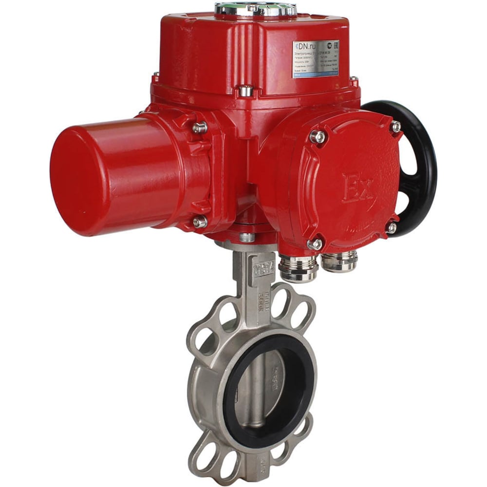 Изображение товара Затвор DN.ru 316L-316L-EPDM Ду250 Ру16 с электроприводом QT-W (M) EX-060 380В D050-12512
