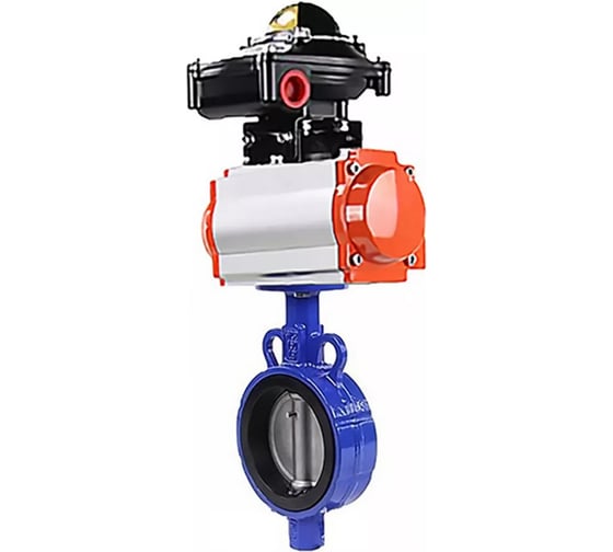 Изображение товара Затвор DN.ru AL-316L-EPDM Ду25 Ру16 с пневмоприводом, БКВ D050-11239