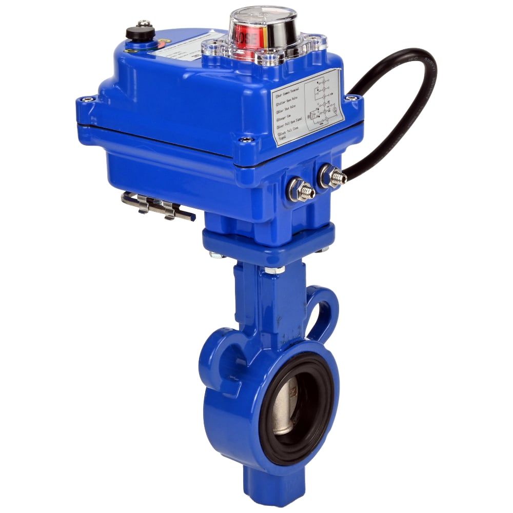 Изображение товара Дисковый затвор AL-316L-EPDM Ду25 Ру16 с электроприводом 24В DN.ru