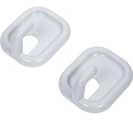 Изображение товара Самоклеящийся крючок Amig пластик, белый, 2 шт. в дисп. 206-45х32х21BL