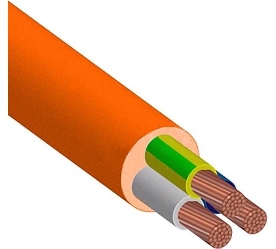 Изображение товара Провод ЭлПроКабель ПВС 3x1.0, оранжевый, 100м 4630017935826