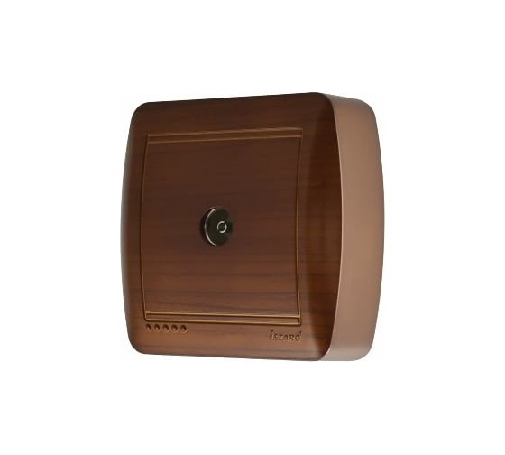Изображение товара ТВ розетка Lezard DEMET проходная махагон 711-0500-129