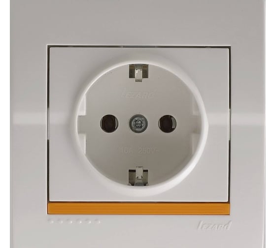 Изображение товара Розетка Lezard DERIY с/з белый 702-0202-122B