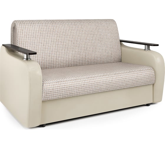 Изображение товара Диван аккордеон Шарм Гранд Д 100 корфу бежевый и экокожа бежевый 33070369