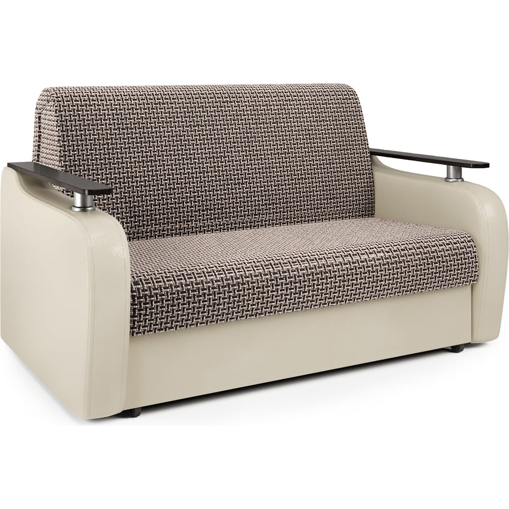 Изображение товара Диван аккордеон Шарм Гранд Д 100 корфу коричневый и экокожа бежевый 33070371