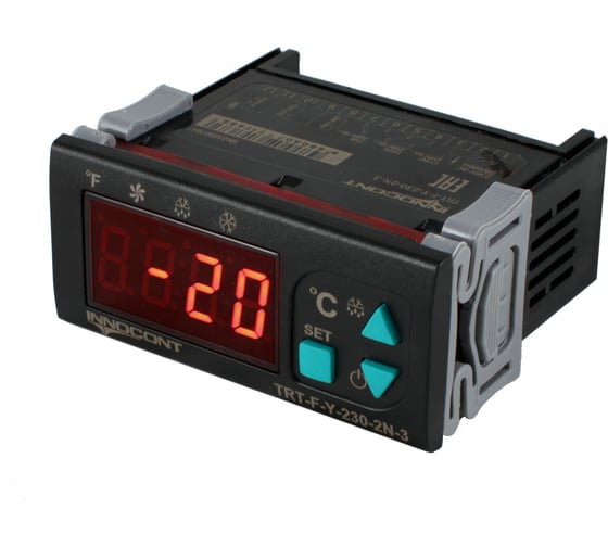 Изображение товара Температурный контроллер INNOCONT для управления охлаждением/размораживанием, 4 разряда, 77x35x61 мм, NTC, TRT-F-Y-230-N