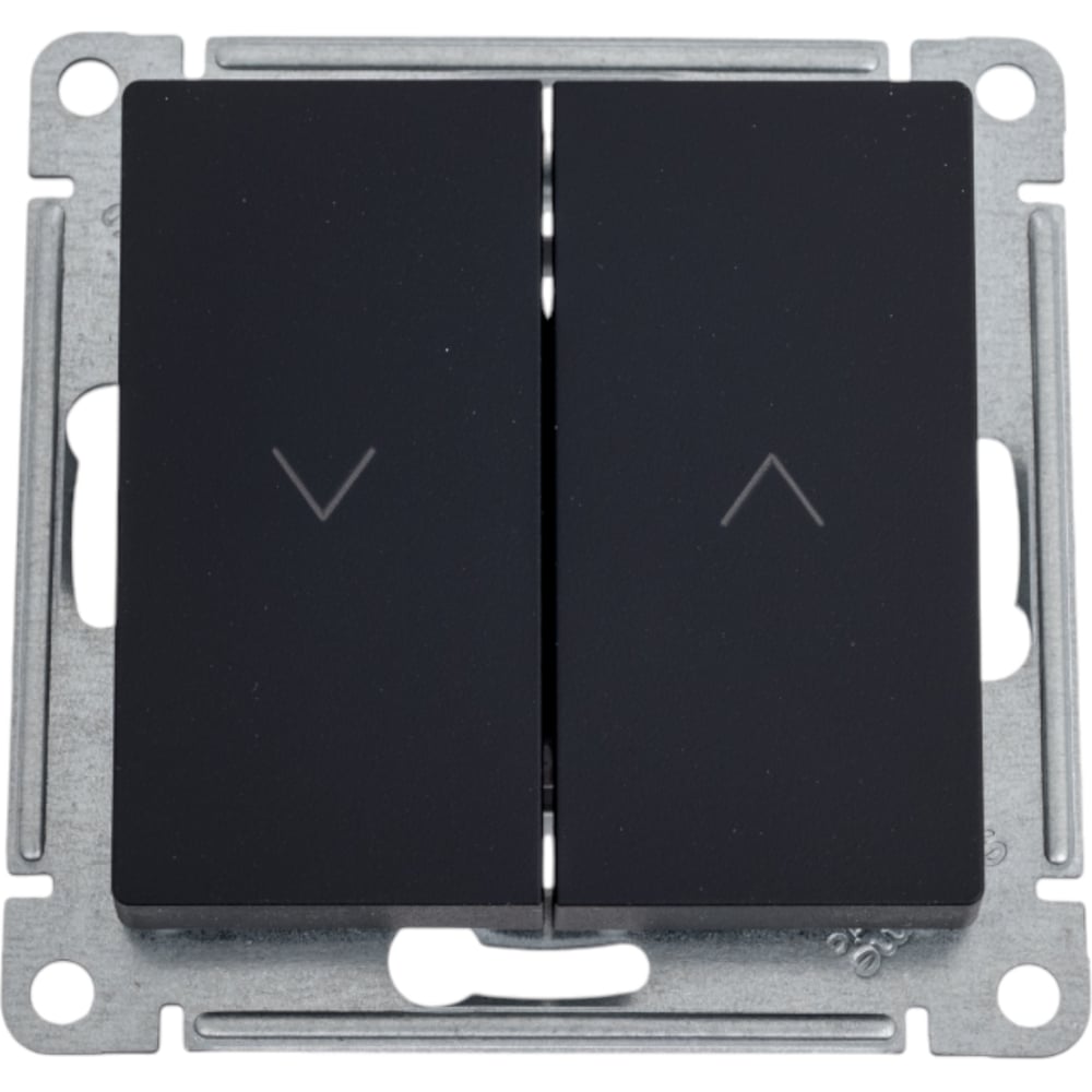 Изображение товара Выключатель жалюзи 2-клавишный AtlasDesign Карбон 10А IP20