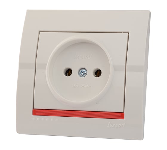 Изображение товара Розетка Lezard DERIY б/з белый 702-0202-121B