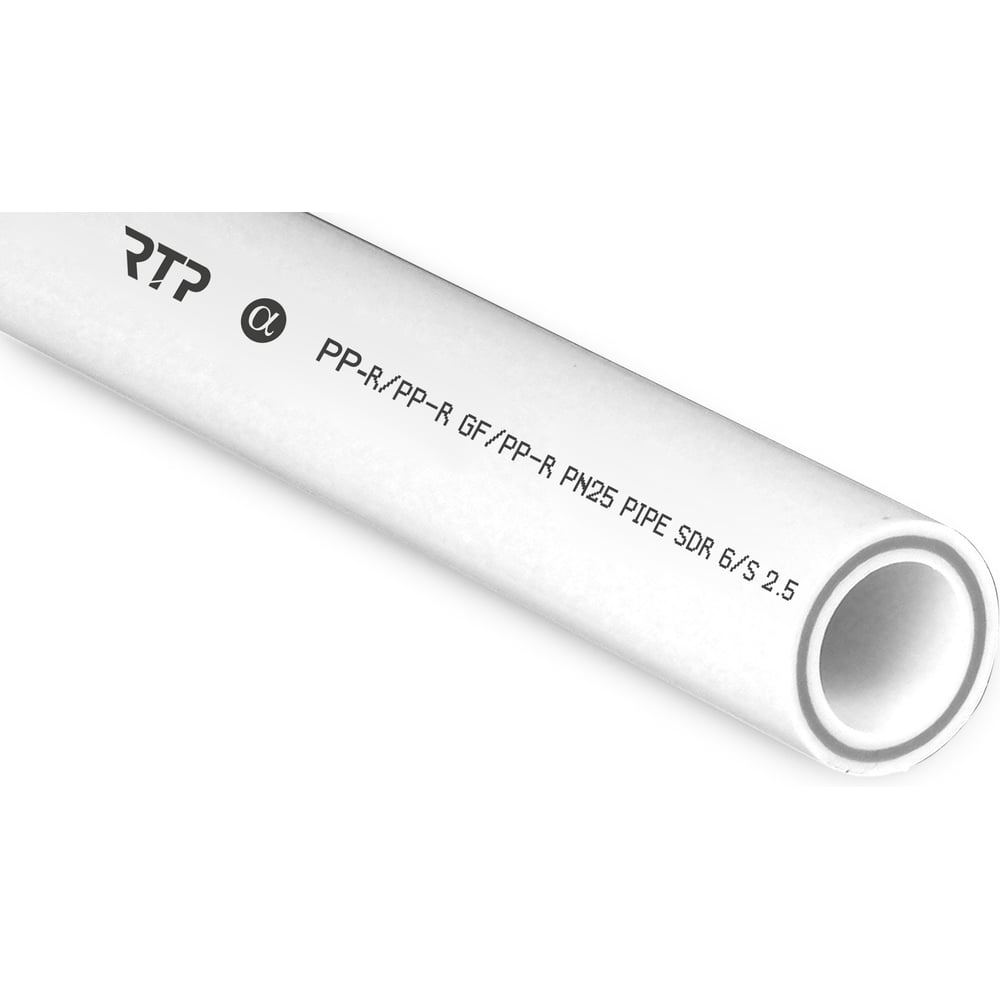 Изображение товара Труба RTP PN25 SDR 6 армированная стекловолокном 125 мм, 4 м серый слой