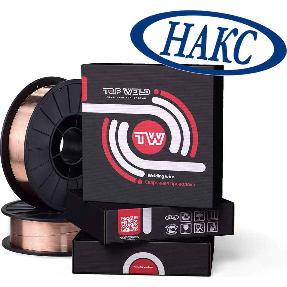 Изображение товара Проволока сварочная омедненная TW CWW-50 (1.6 мм; 15 кг) TopWeld TW.310.271615