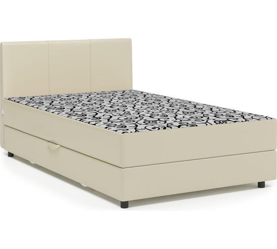 Изображение товара Кровать Шарм Классика 100, экокожа беж и узоры 104210533