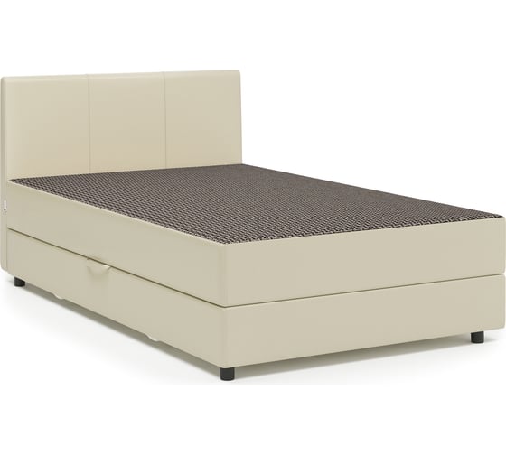 Изображение товара Кровать Шарм Классика 100, Корфу коричневый и экокожа беж 104210526