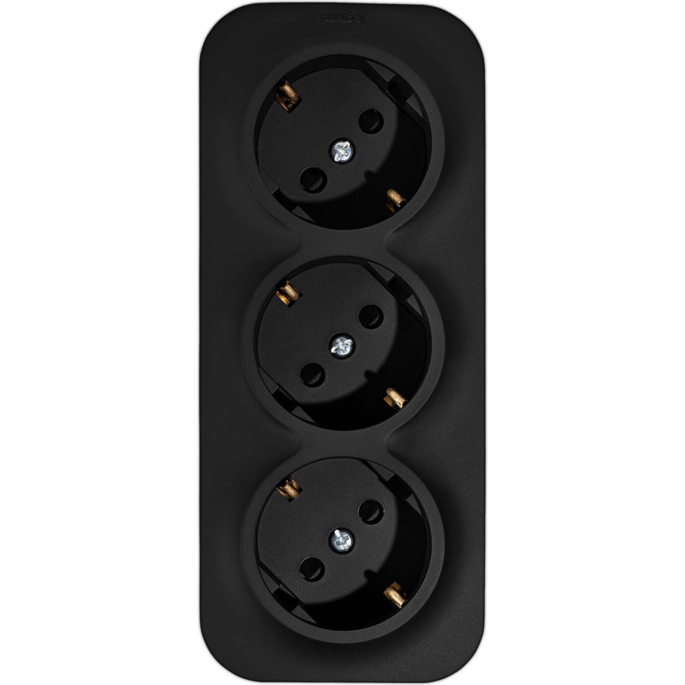 Изображение товара Розеточный блок тройной Legrand Quteo с заземлением IP20