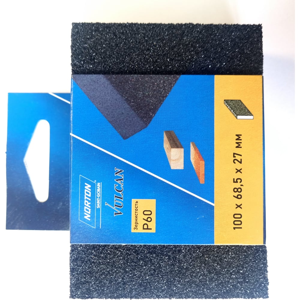 Изображение товара Губка абразивная 4-х сторонняя P60 100x68x26 мм Norton