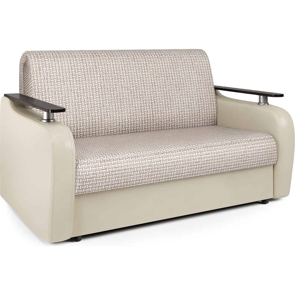 Изображение товара Диван аккордеон Шарм Гранд Д 140 бежевый экокожа комфортный современный