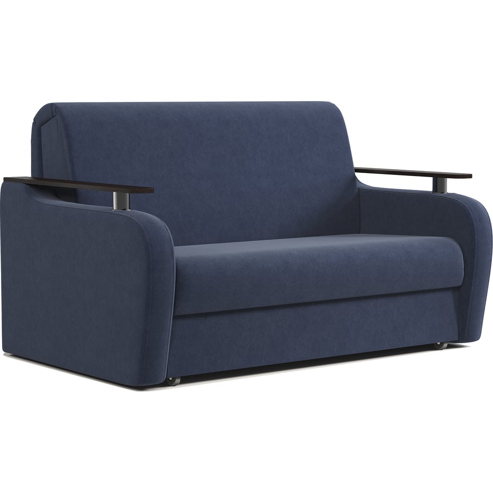 Изображение товара Диван аккордеон Шарм Гранд Д 140 велюр ультра миднайт современный с ящиком