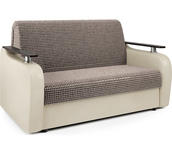 Изображение товара Диван аккордеон Шарм Гранд Д 140 корфу коричневый и экокожа бежевый 33070415