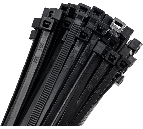 Изображение товара Кабельная стяжка (хомут) NORMA-RUS 4,8 х 200, черная 100 шт. НР-СТ8648200BL