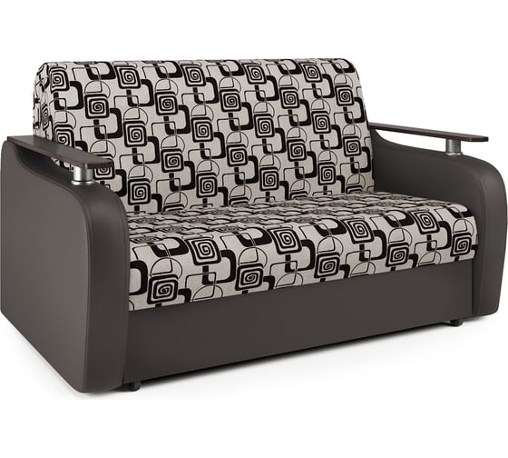 Изображение товара Диван аккордеон Шарм Гранд Д 140 экокожа шоколад и ромб 33070426