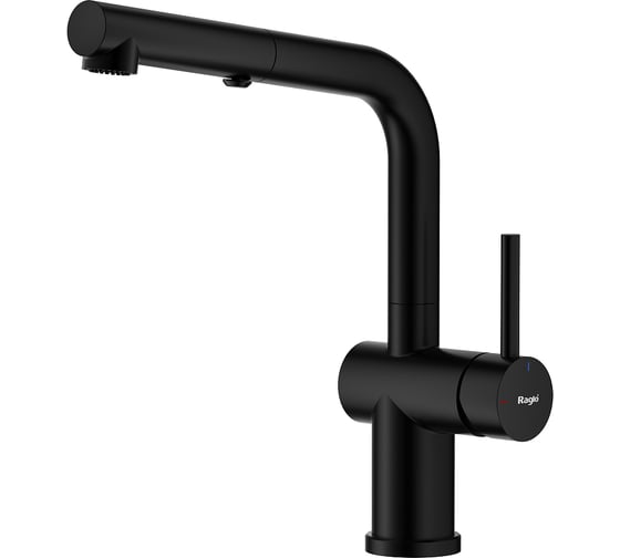 Изображение товара Смеситель для кухни с выдвижным изливом RAGLO черный R86.49.06