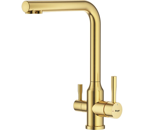Изображение товара Смеситель для кухни с подключением к фильтру RAGLO золотой сатин R81.61.03