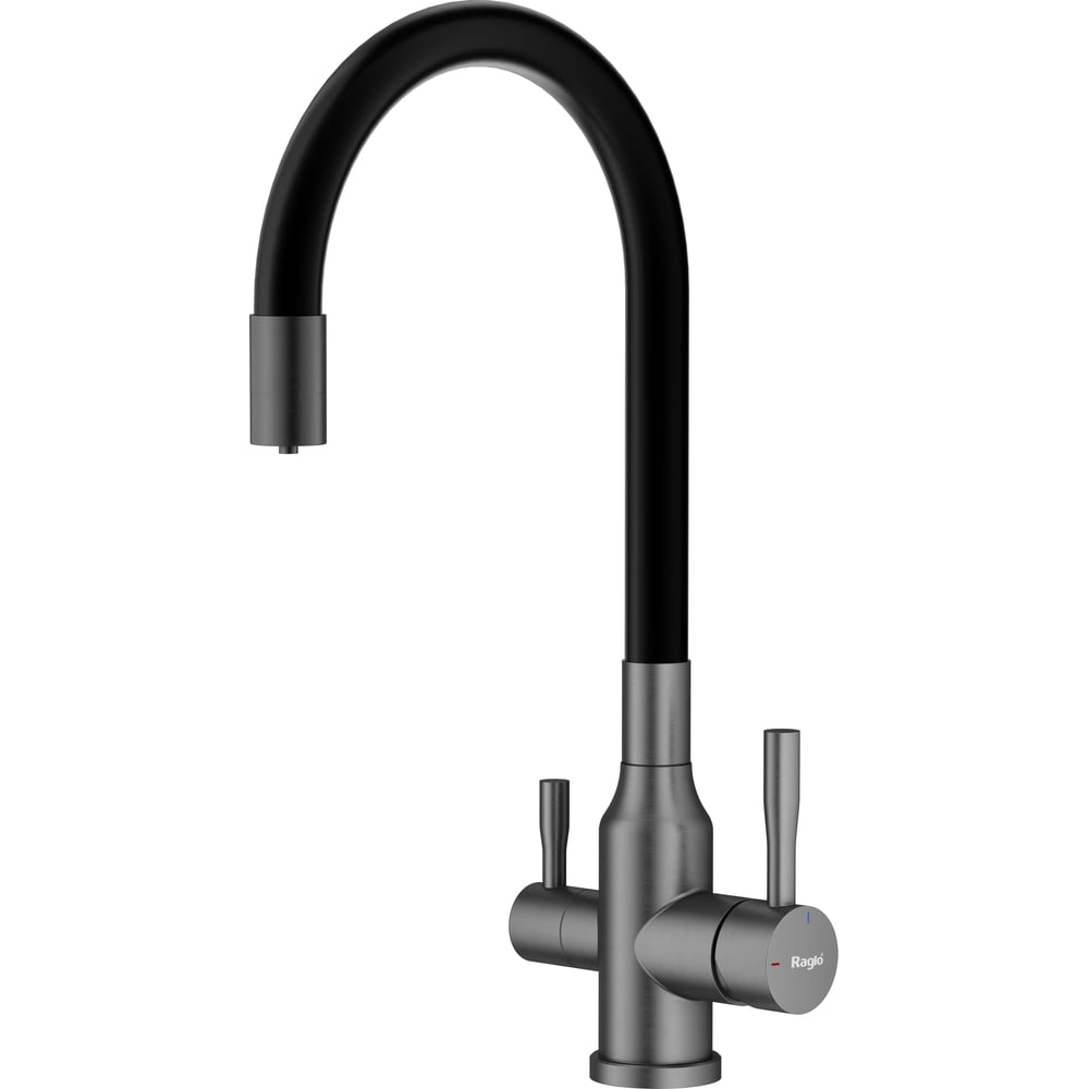 Изображение товара Смеситель для кухни RAGLO графит с подключением к фильтру