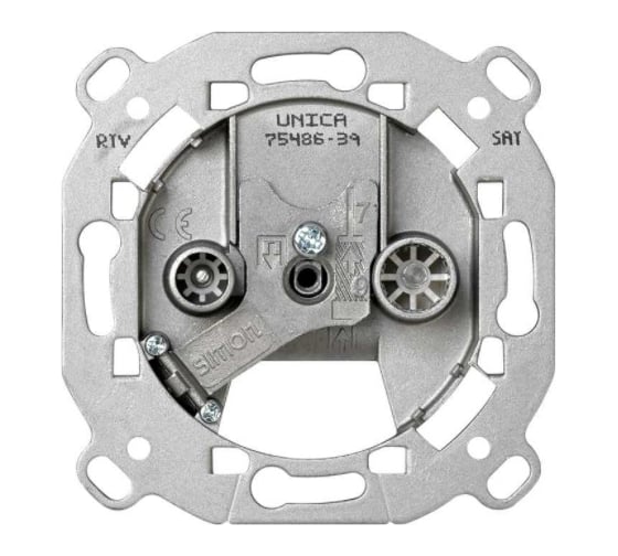 Изображение товара Розетка R-TV+SAT Simon конечная аналоговый сигнал, S82, S82N, S88, S82 Detail 75488-39