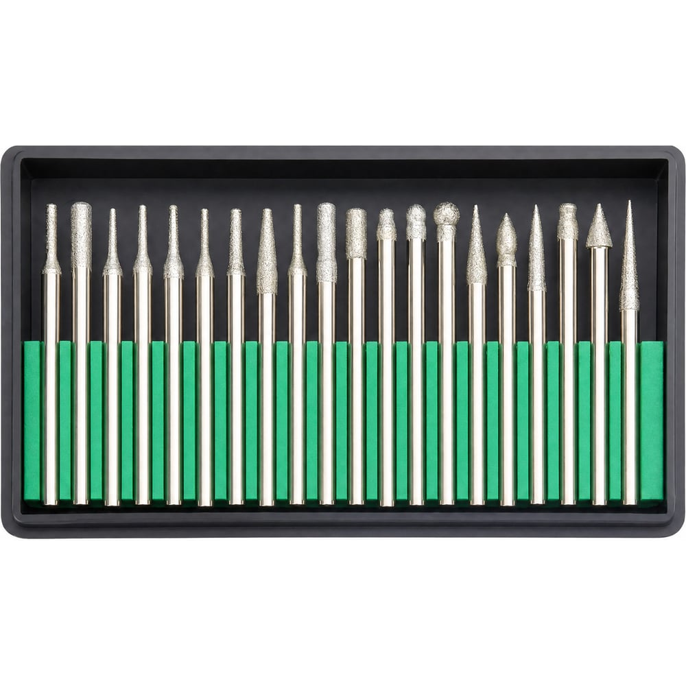 Изображение товара Набор алмазных шарошек 20 шт, 3x45 мм Diamond Industrial DIDAS20