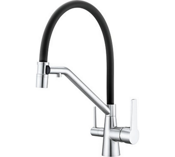 Изображение товара Смеситель для кухни со съемным изливом и подключением к фильтру RAGLO хром R80.62