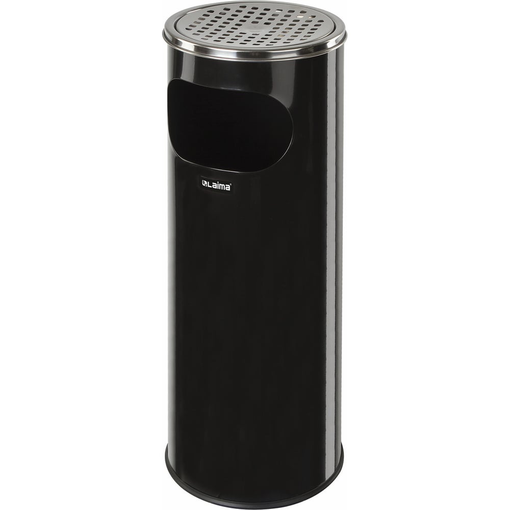 Изображение товара Урна LAIMA с пепельницей 18 л нержавеющая сталь черная