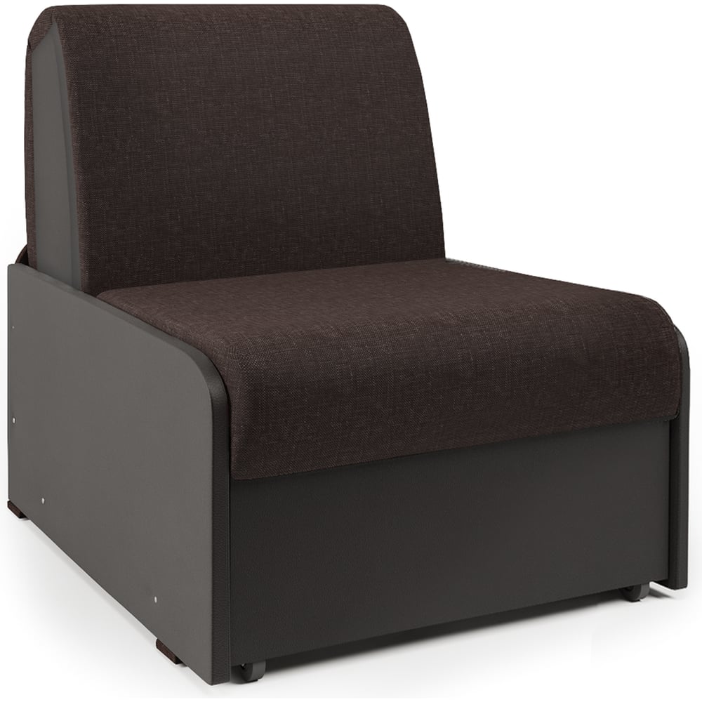 Изображение товара Кресло-кровать Шарм Коломбо БП 60 рогожка шоколад и экокожа шоколад